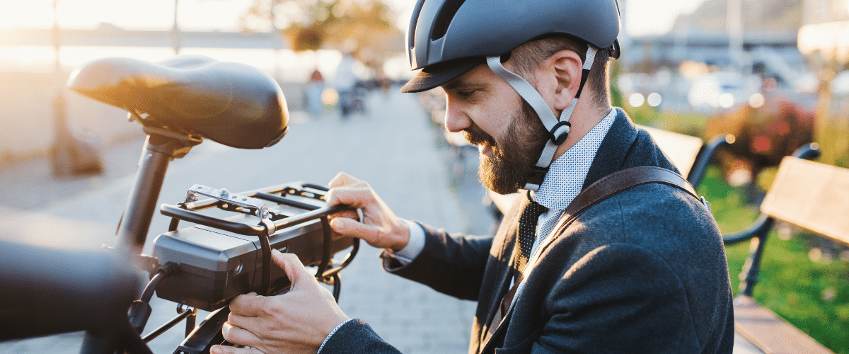 Recharge d'un vélo électrique